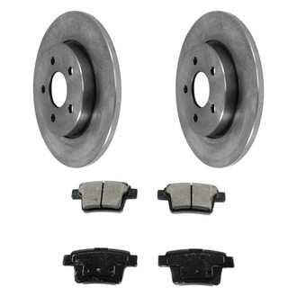 DuraGo® - Premium™ Plain Rear Brake Kit with Semi-Metallic Pads