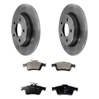 DuraGo® - Premium™ Plain Rear Brake Kit with Semi-Metallic Pads