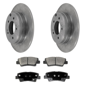 DuraGo® - Premium™ Plain Rear Brake Kit with Semi-Metallic Pads