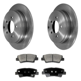 DuraGo® - Premium 1-Piece Plain Brake Kit with Semi-Metallic Brake Pads