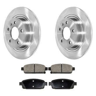 DuraGo® - Premium 1-Piece Plain Brake Kit with Semi-Metallic Brake Pads