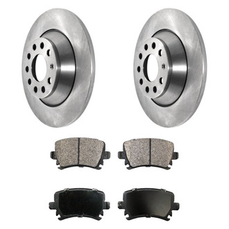 DuraGo® - Premium™ Plain Rear Brake Kit with Semi-Metallic Pads