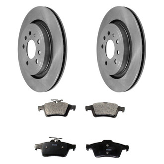 DuraGo® - Premium™ Plain Rear Brake Kit with Semi-Metallic Pads