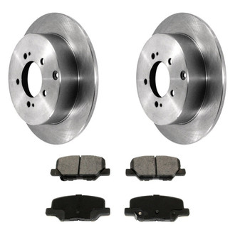 DuraGo® - Premium™ Plain Rear Brake Kit with Semi-Metallic Pads