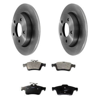 DuraGo® - Premium™ Plain Rear Brake Kit with Semi-Metallic Pads