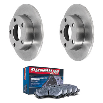 DuraGo® - Premium™ Plain Rear Brake Kit with Semi-Metallic Pads