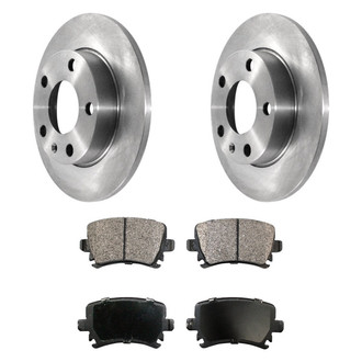 DuraGo® - Premium™ Plain Rear Brake Kit with Semi-Metallic Pads