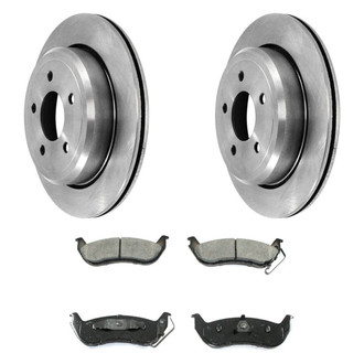 DuraGo® - Premium™ Plain Rear Brake Kit with Semi-Metallic Pads