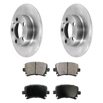 DuraGo® - Premium™ Plain Rear Brake Kit with Semi-Metallic Pads