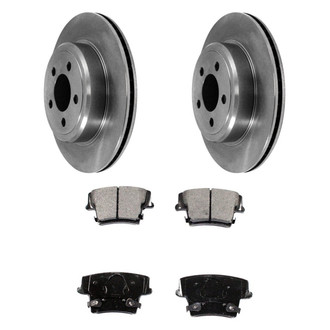 DuraGo® - Premium™ Plain Rear Brake Kit with Semi-Metallic Pads