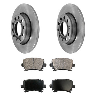 DuraGo® - Premium™ Plain Rear Brake Kit with Semi-Metallic Pads
