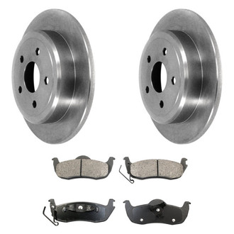 DuraGo® - Premium™ Plain Rear Brake Kit with Semi-Metallic Pads