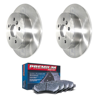 DuraGo® - Premium™ Plain Rear Brake Kit with Semi-Metallic Pads