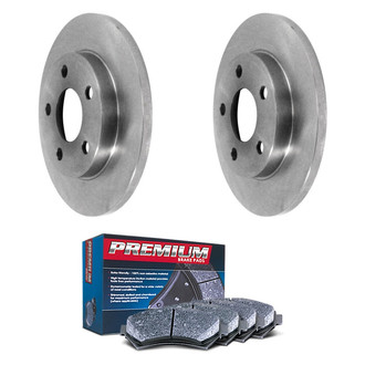 DuraGo® - Premium™ Plain Rear Brake Kit with Semi-Metallic Pads