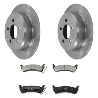 DuraGo® - Premium™ Plain Rear Brake Kit with Semi-Metallic Pads