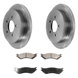 DuraGo® - Premium™ Plain Rear Brake Kit with Semi-Metallic Pads