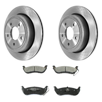 DuraGo® - Premium 1-Piece Plain Brake Kit with Semi-Metallic Brake Pads