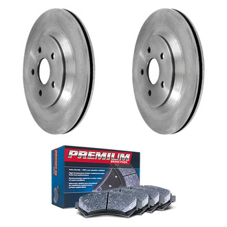 DuraGo® - Premium 1-Piece Plain Brake Kit with Semi-Metallic Brake Pads