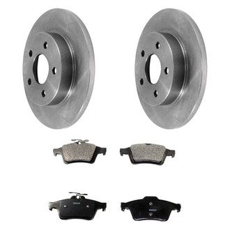 DuraGo® - Premium™ Plain Rear Brake Kit with Semi-Metallic Pads