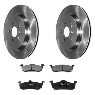 DuraGo® - Premium™ Plain Rear Brake Kit with Semi-Metallic Pads