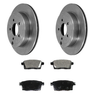 DuraGo® - Premium™ Plain Rear Brake Kit with Semi-Metallic Pads