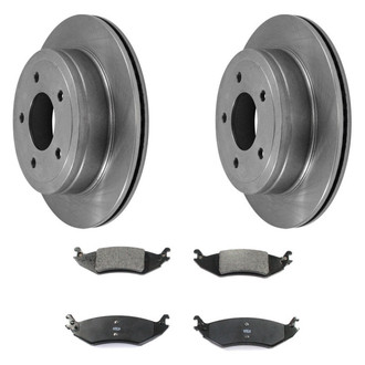 DuraGo® - Premium™ Plain Rear Brake Kit with Semi-Metallic Pads