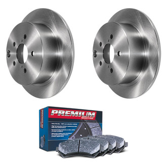 DuraGo® - Premium 1-Piece Plain Brake Kit with Semi-Metallic Brake Pads