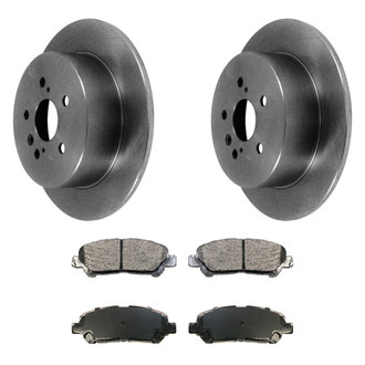 DuraGo® - Premium™ Plain Rear Brake Kit with Semi-Metallic Pads