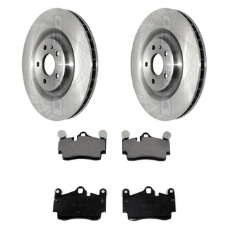 DuraGo® - Premium 1-Piece Plain Brake Kit with Semi-Metallic Brake Pads