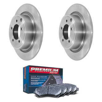 DuraGo® - Premium 1-Piece Plain Brake Kit with Semi-Metallic Brake Pads