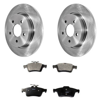 DuraGo® - Premium™ Plain Rear Brake Kit with Semi-Metallic Pads
