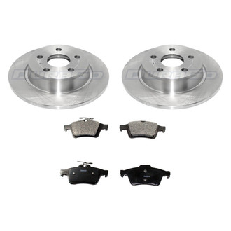 DuraGo® - Premium 1-Piece Plain Brake Kit with Semi-Metallic Brake Pads