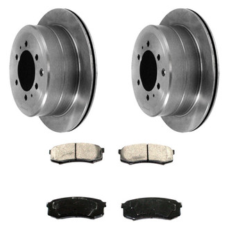 DuraGo® - Premium™ Plain Rear Brake Kit with Semi-Metallic Pads