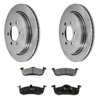 DuraGo® - Premium™ Plain Rear Brake Kit with Semi-Metallic Pads