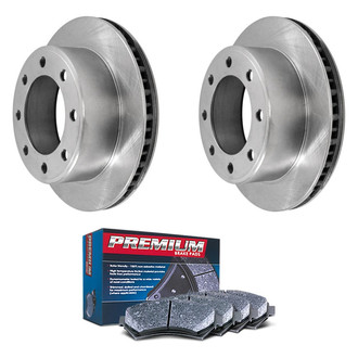 DuraGo® - Premium™ Plain Rear Brake Kit with Semi-Metallic Pads
