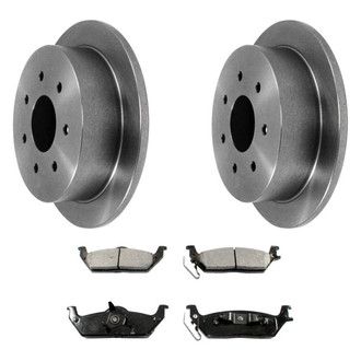 DuraGo® - Premium™ Plain Rear Brake Kit with Semi-Metallic Pads
