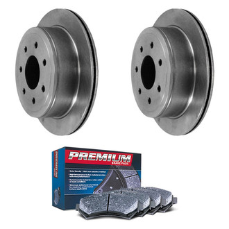 DuraGo® - Premium™ Plain Rear Brake Kit with Semi-Metallic Pads