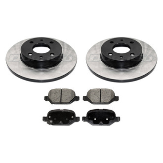 DuraGo® - Electrophoretic Coated Plain Rear Brake Kit with Ceramic Pads