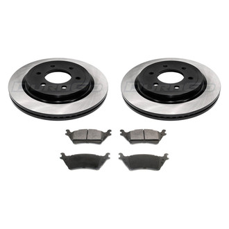DuraGo® - Electrophoretic Coated Plain Rear Brake Kit with Ceramic Pads
