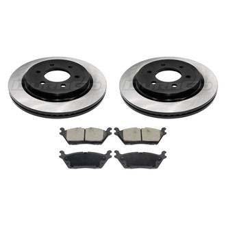 DuraGo® - Electrophoretic Coated 1-Piece Plain Brake Kit with Ceramic Brake Pads