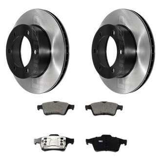 DuraGo® - Electrophoretic Coated Plain Rear Brake Kit with Ceramic Pads