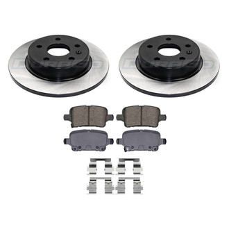 DuraGo® - Electrophoretic Coated Plain Rear Brake Kit with Ceramic Pads