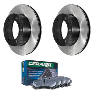 DuraGo® - Electrophoretic Coated Plain Rear Brake Kit with Ceramic Pads