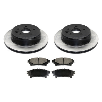 DuraGo® - Electrophoretic Coated Plain Rear Brake Kit with Ceramic Pads