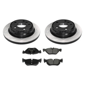 DuraGo® - Electrophoretic Coated Plain Rear Brake Kit with Ceramic Pads