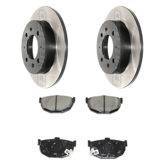 DuraGo® - Electrophoretic Coated Plain Rear Brake Kit with Ceramic Pads