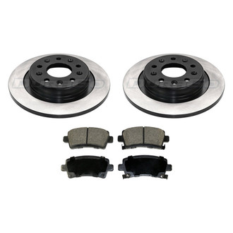 DuraGo® - Electrophoretic Coated Plain Rear Brake Kit with Ceramic Pads