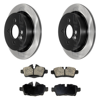 DuraGo® - Electrophoretic Coated Plain Rear Brake Kit with Ceramic Pads