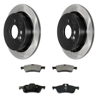 DuraGo® - Electrophoretic Coated Plain Rear Brake Kit with Ceramic Pads