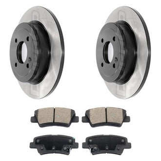 DuraGo® - Electrophoretic Coated Plain Rear Brake Kit with Ceramic Pads
